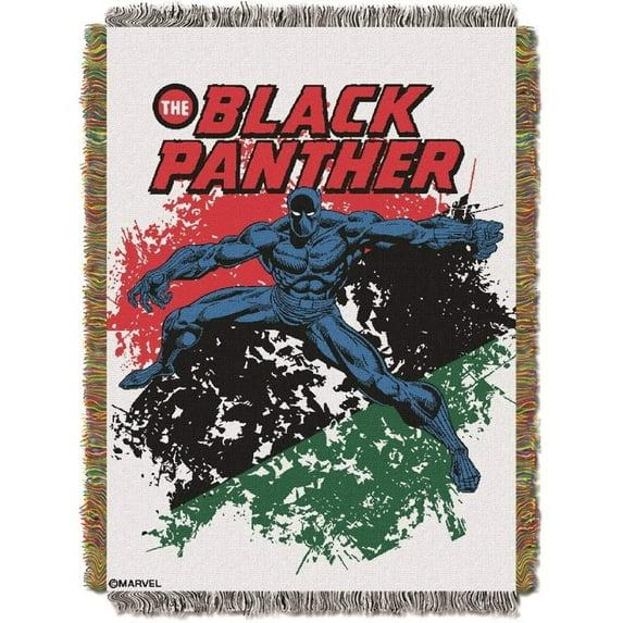 Northwest Marvel Black Panther Throw Blanket, Panther Defend Superhero Fan Decor, 48x60 Inches