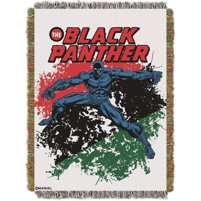 Northwest Marvel Black Panther Throw Blanket, Panther Defend Superhero Fan Decor, 48x60 Inches