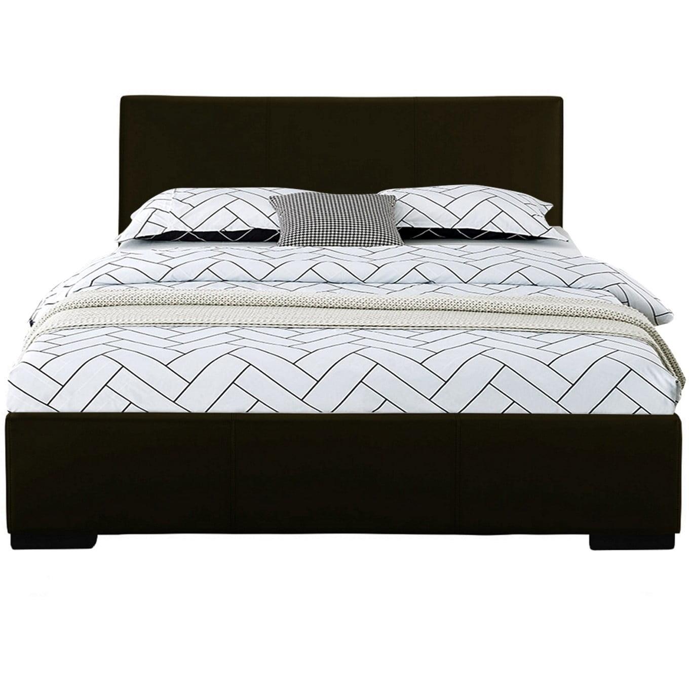 Camden Isle Abbey Platform Bed | Upholstered | Low Profile | King, Black