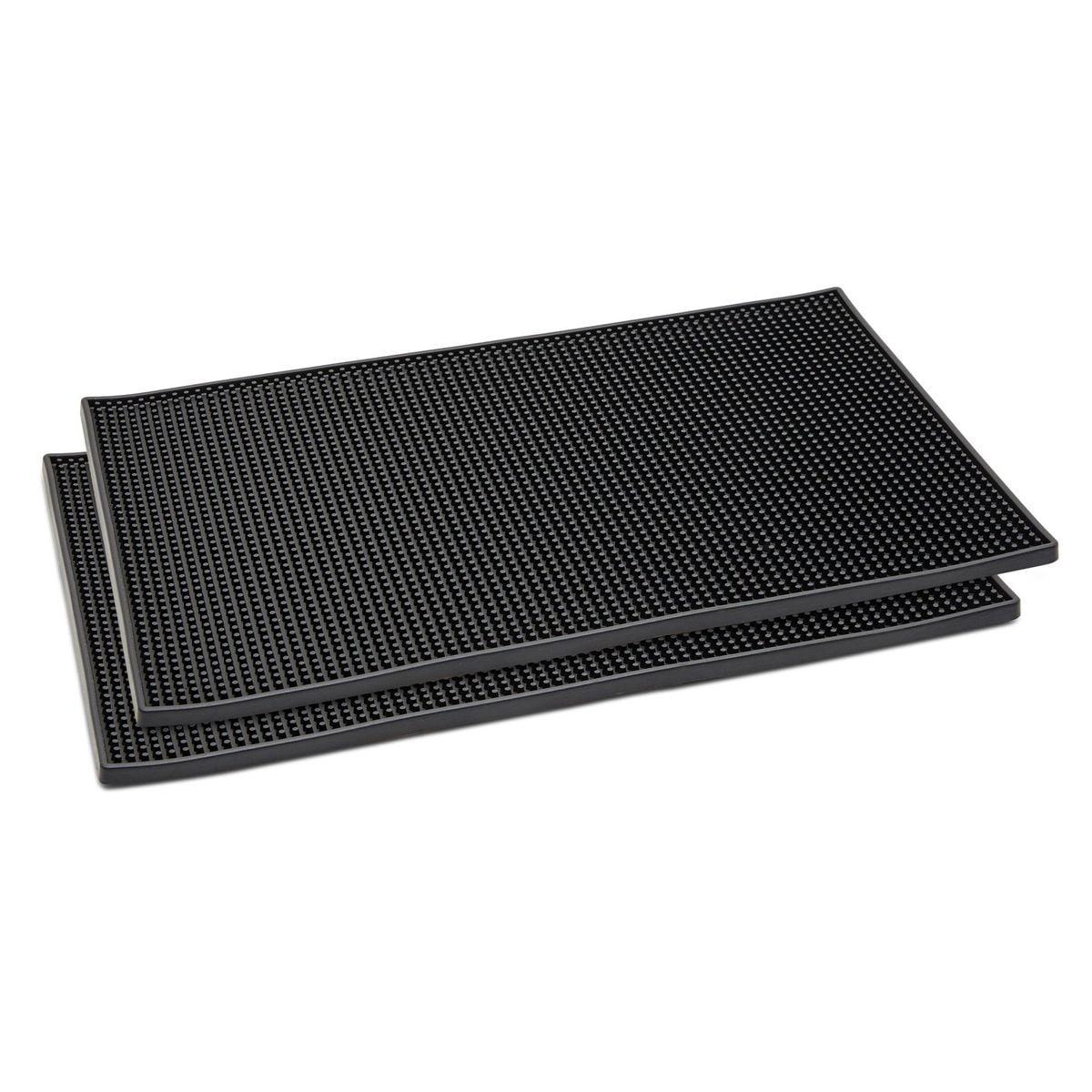 Okuna Outpost Black Rubber Coffee Bar Mats for Countertop Spills