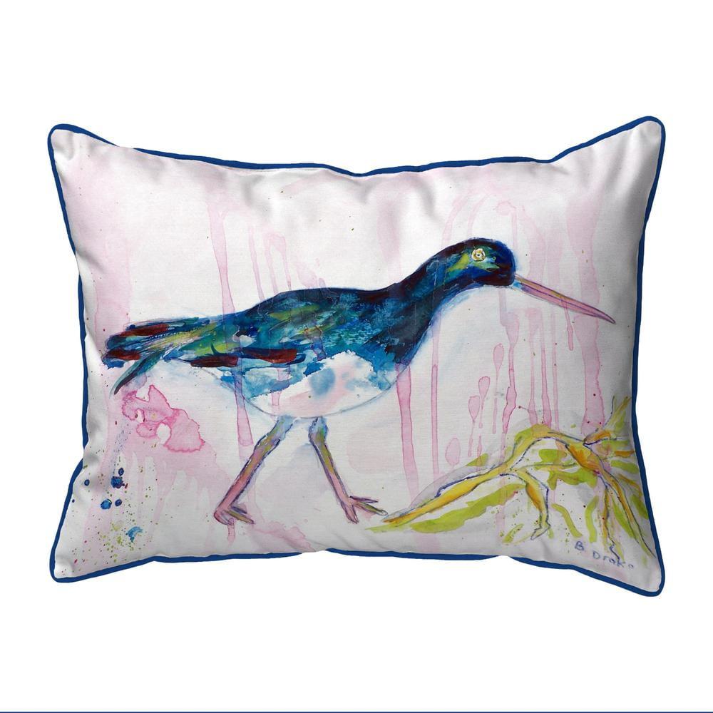 Large Multicolor Shore Bird Indoor/Outdoor Pillow