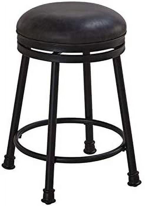 Giselle Swivel Upholstered 24'' Counter Stool with Metal Frame