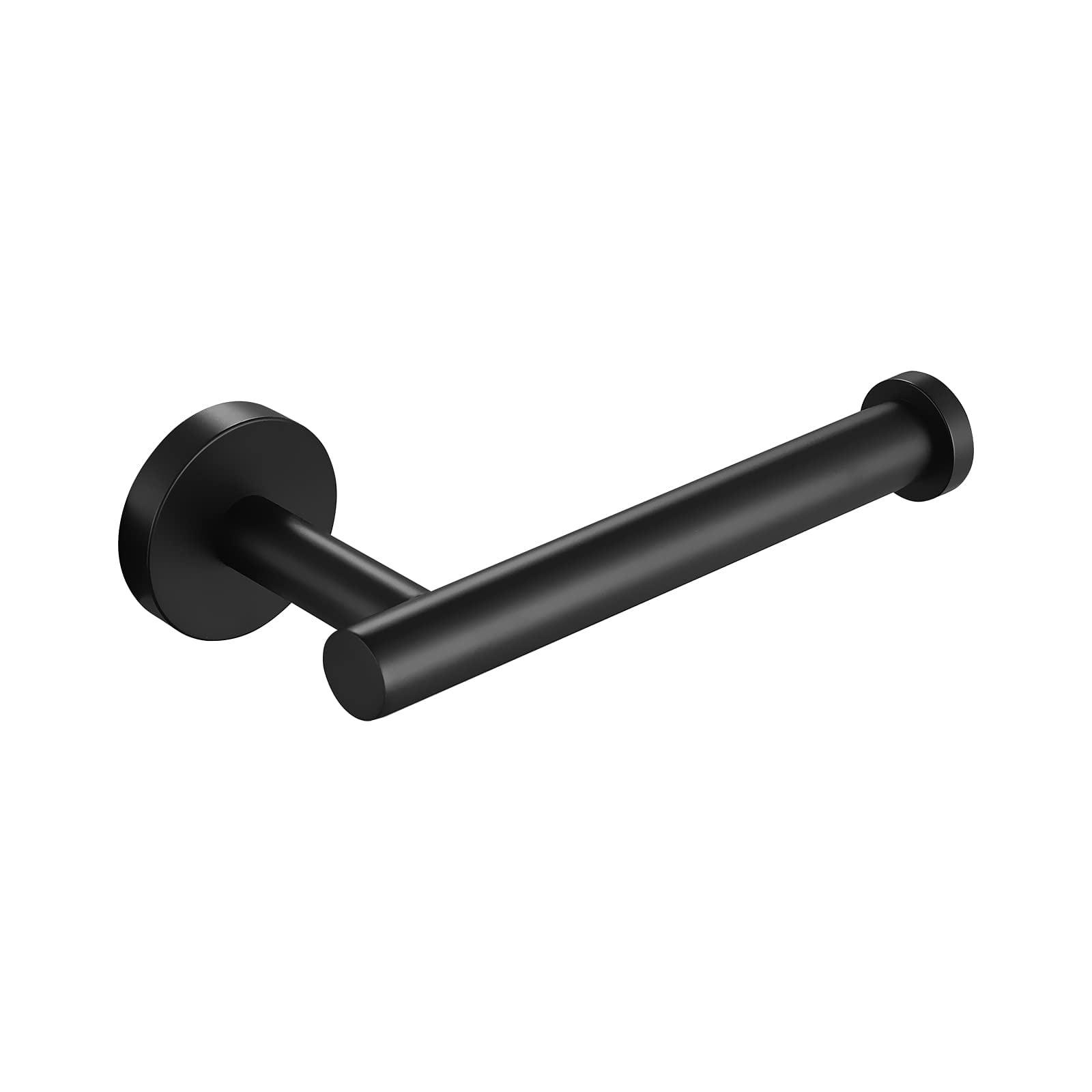 Matte Black Stainless Steel Wall-Mounted Toilet Paper Holder