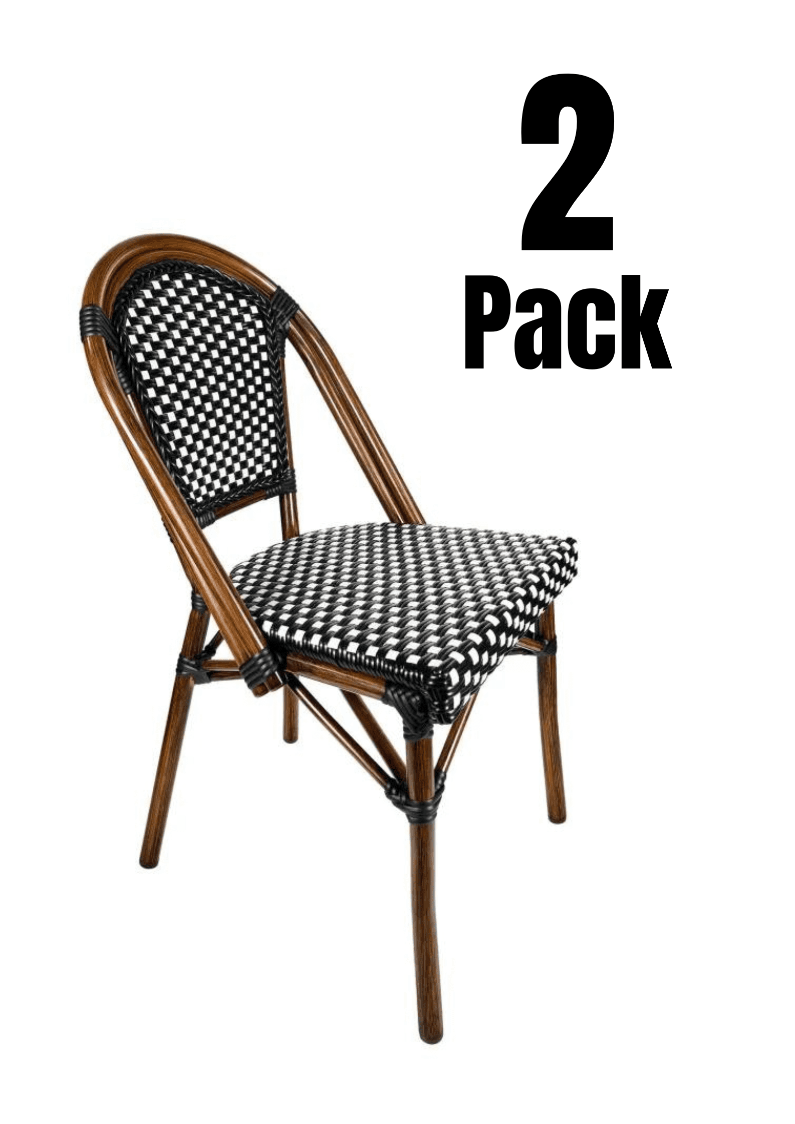 Chivari Armless French Patio Dining Chivari Chair, 2 Chair Bundle by Chivari (Set of 2)