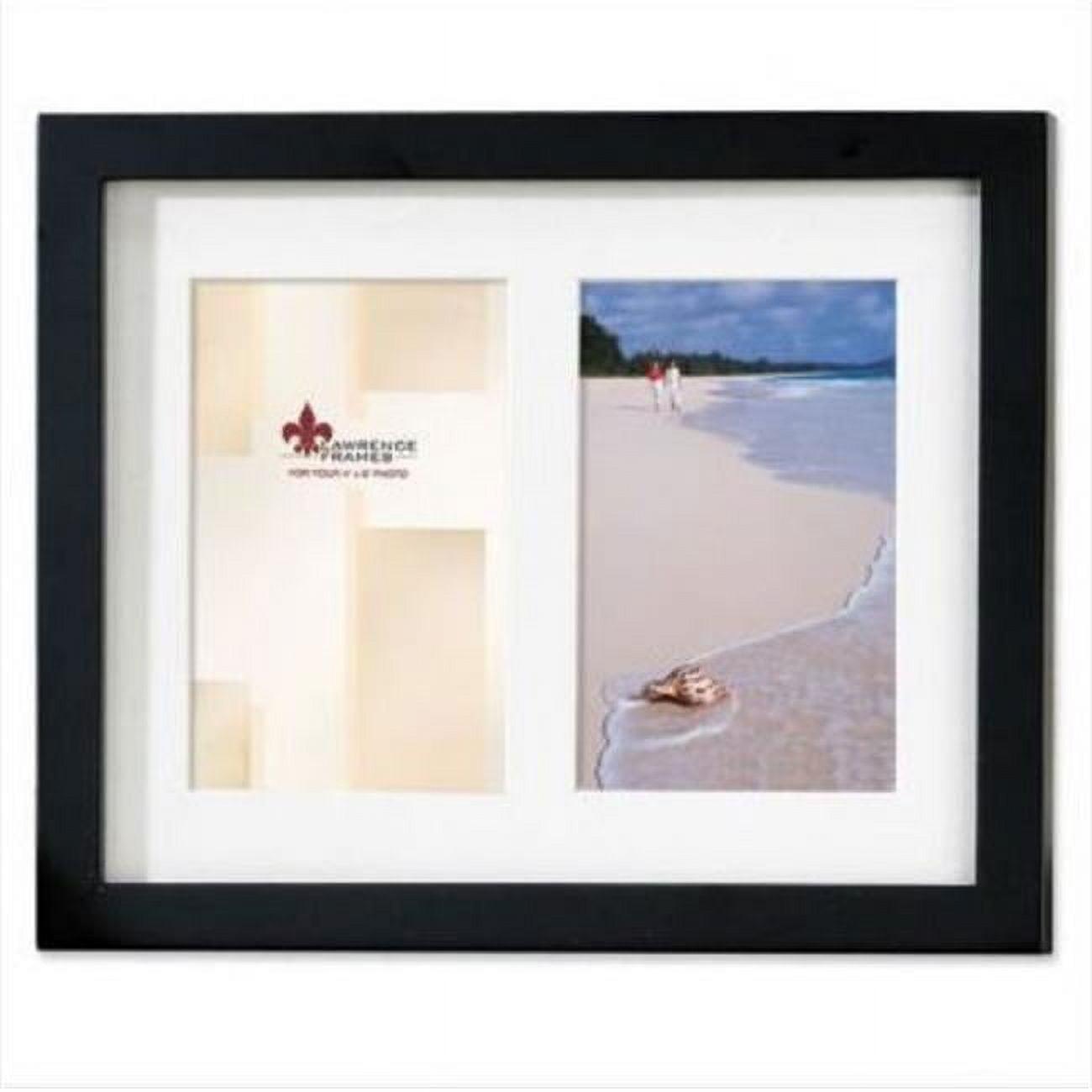 Classic Black Wood Double 4x6 Matted Wall & Tabletop Frame