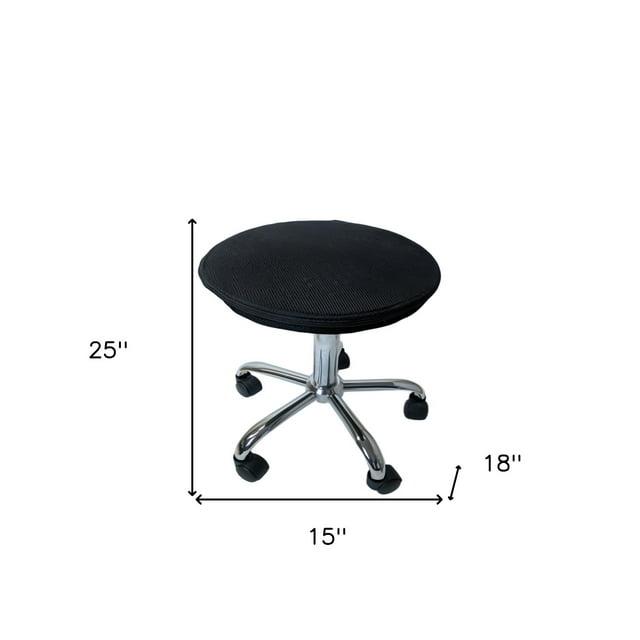 Black and Chrome Active Sitting Rolling Balance Desk Chair