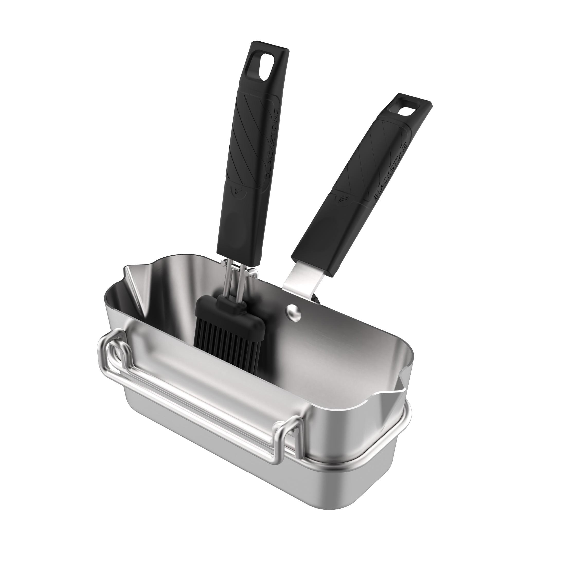 Blackstone Griddle Top Basting Pot with Wire Rack and Basting Brush