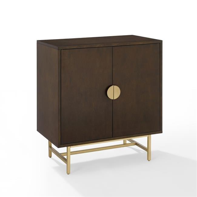 Blair Bar Cabinet Dark Brown/Gold - Crosley