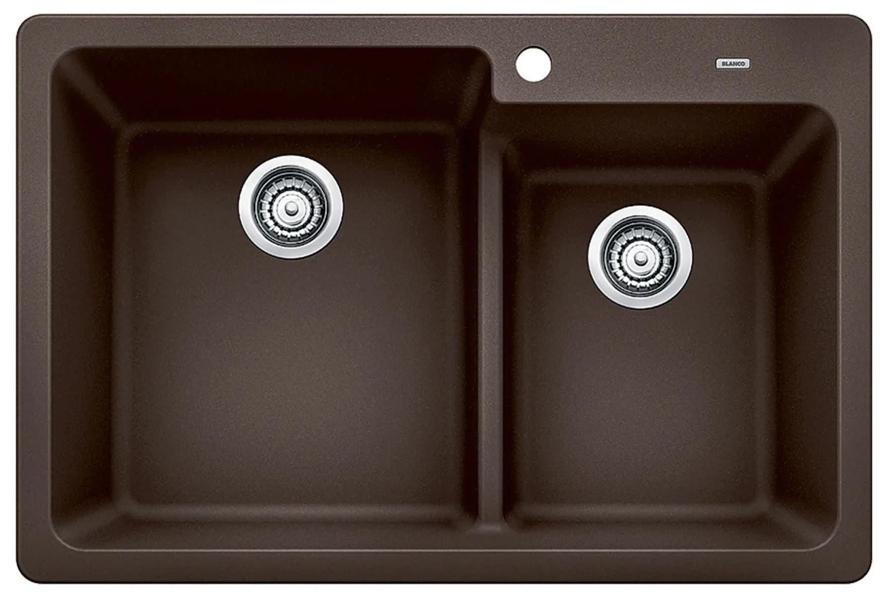 Blanco 442092 Grandis 33" Drop-In Or Undermount Double Basin Silgranit Kitchen Sink - Cafe