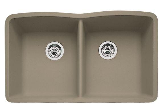 Diamond SILGRANIT 32" L x 19.36" W Double Basin Undermount Kitchen Sink