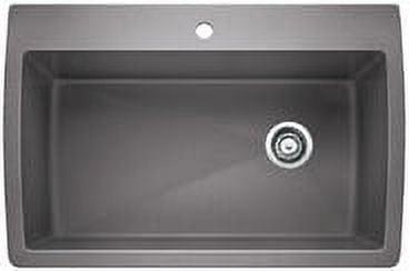 Diamond SILGRANIT 33.5" L x 22" W Super Single Drop-in/Undermount Kitchen Sink