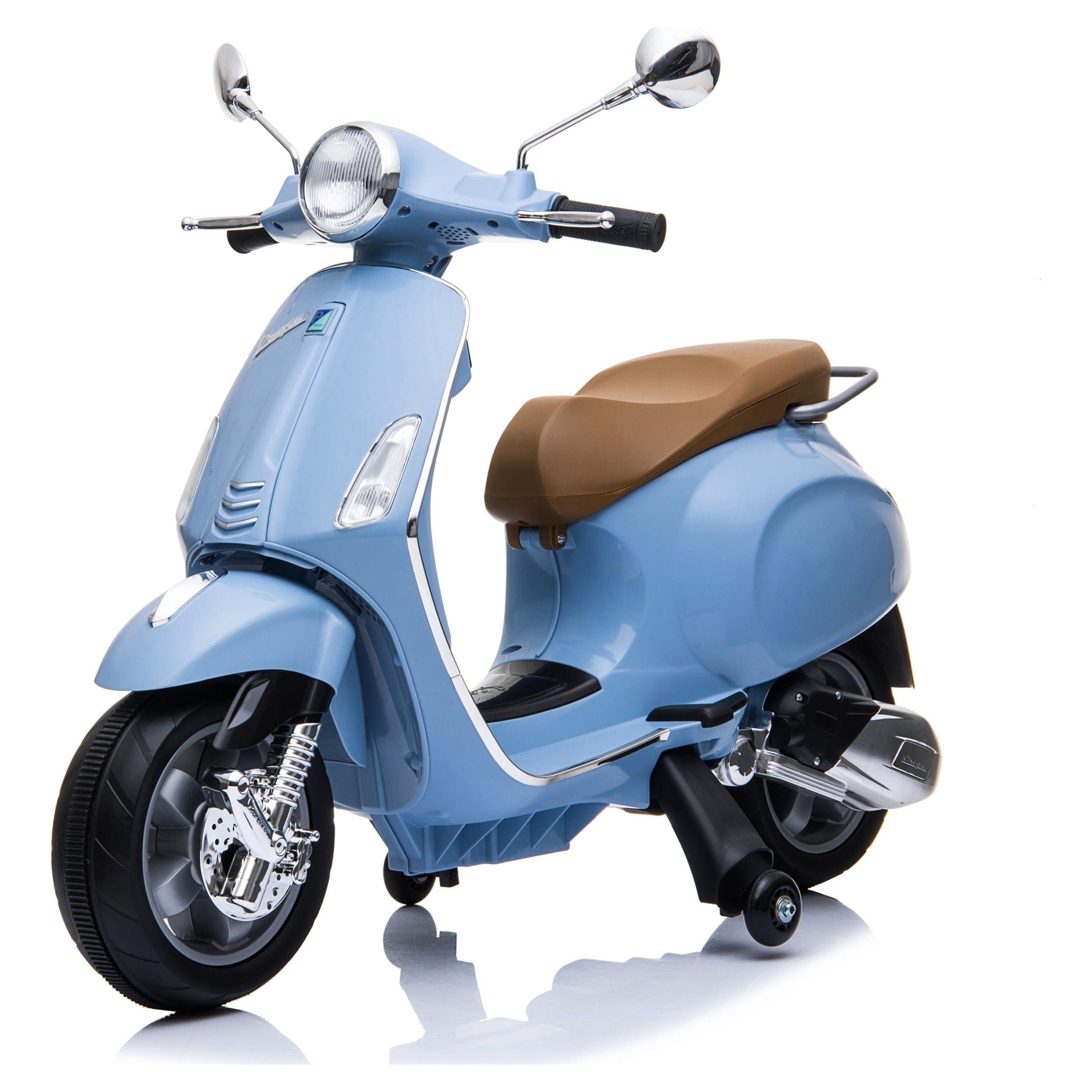 Light Blue 12V Vespa GTS Super Sport Ride-On Scooter