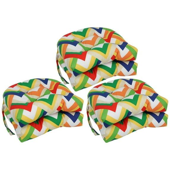 Blazing Needles 16-inch Spun Polyester Outdoor U-shaped Tufted Chair Cushion
