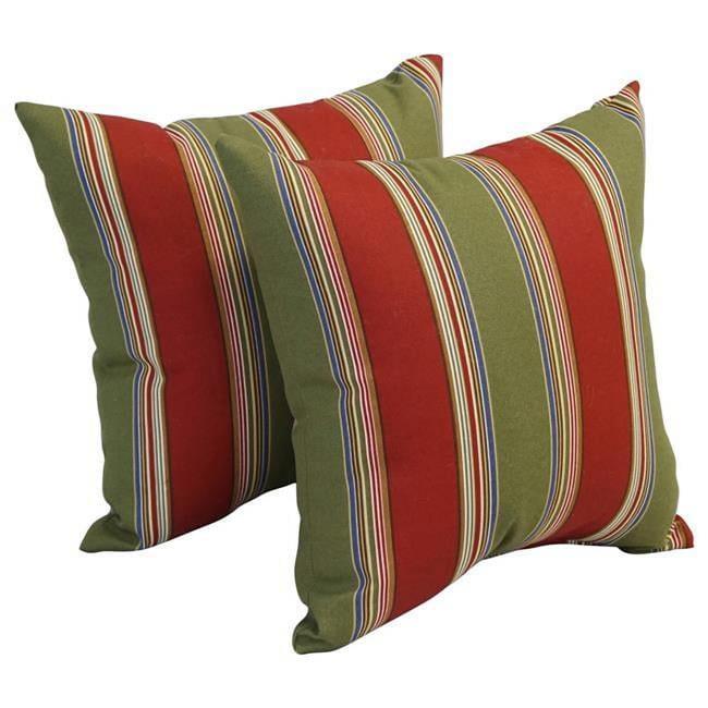 Outdoor Cushion Collection Striped Indoor/Outdoor Reversible Throw Pillow