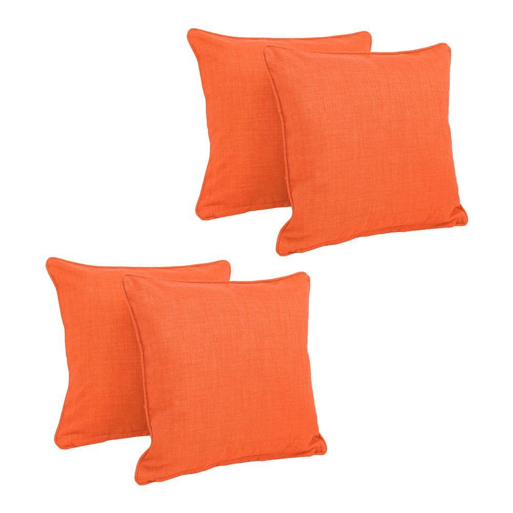 Tangerine Dream 18'' Outdoor Spun Polyester Square Throw Pillows Set