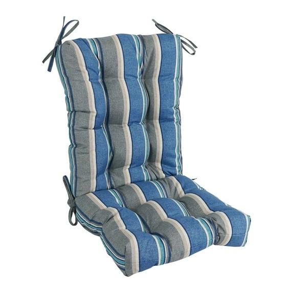 Blazing Needles 18-inch by 38-inch Spun Polyester Patterned Outdoor Tufted Chair Cushion