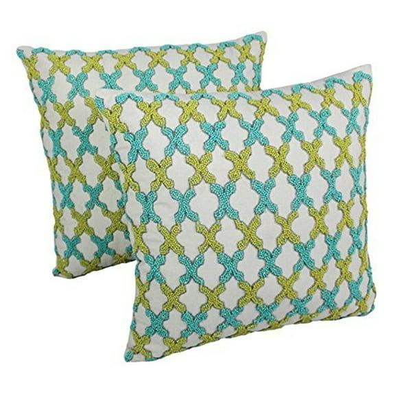Cotton Reversible Throw Pillow (Set of 2)