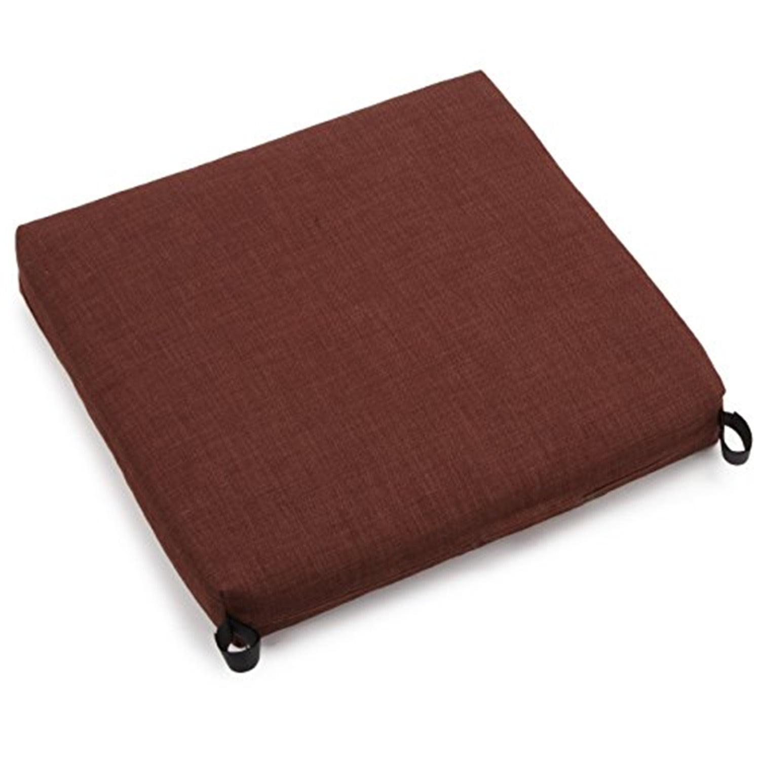 Blazing Needles 20-inch by 19-inch Spun Polyester Chair Cushion-Color:Cocoa