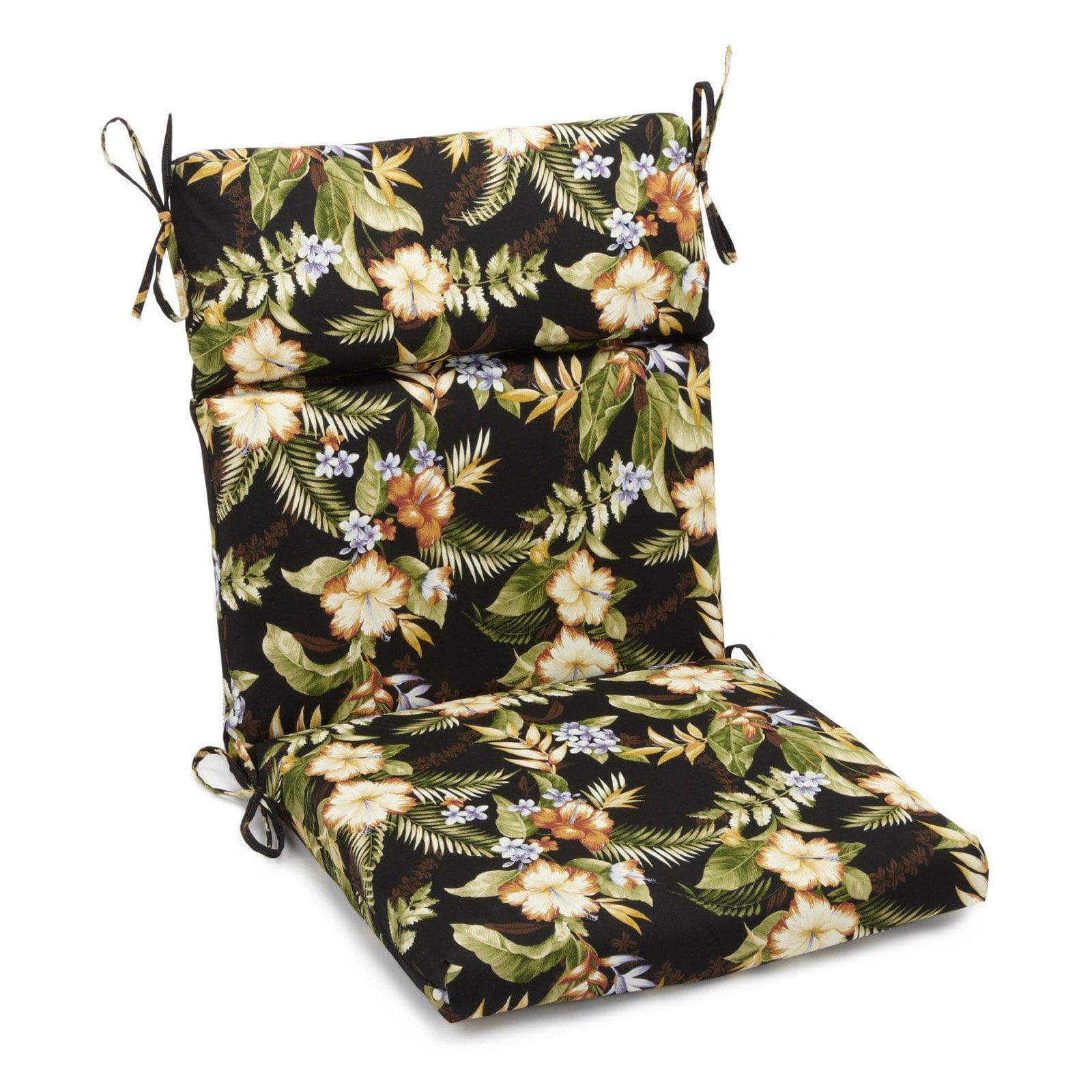 Multicolor Floral High Back Outdoor Chair Cushion