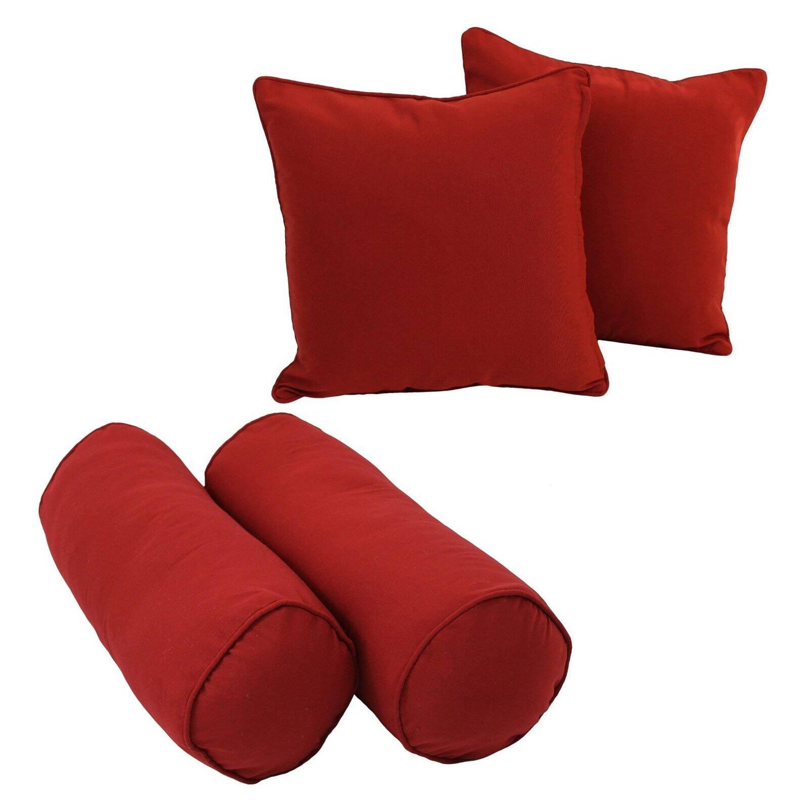Cotton Blend Reversible Throw Pillow
