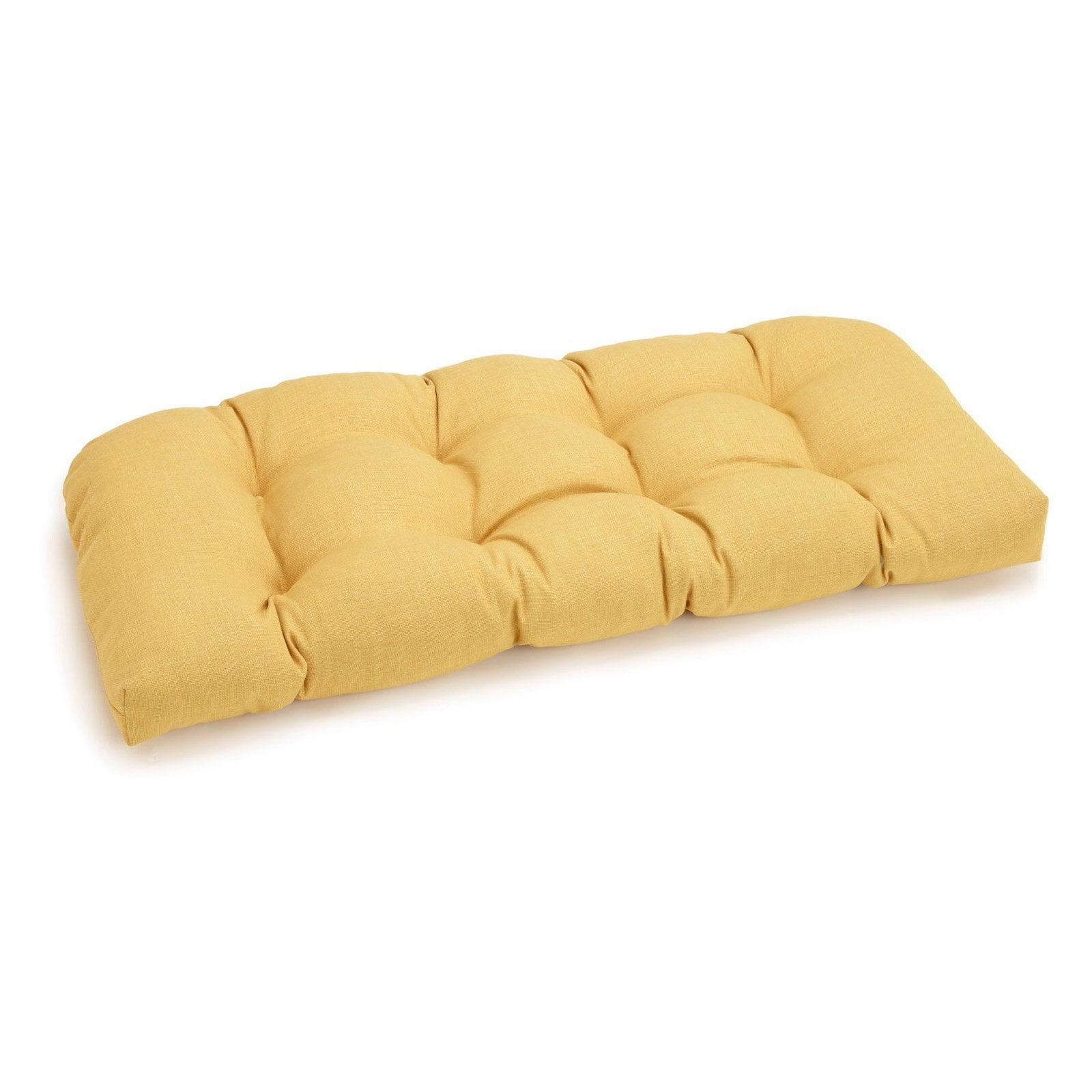 Lemon Bliss 42" x 19" U-Shaped Outdoor Tufted Settee Cushion