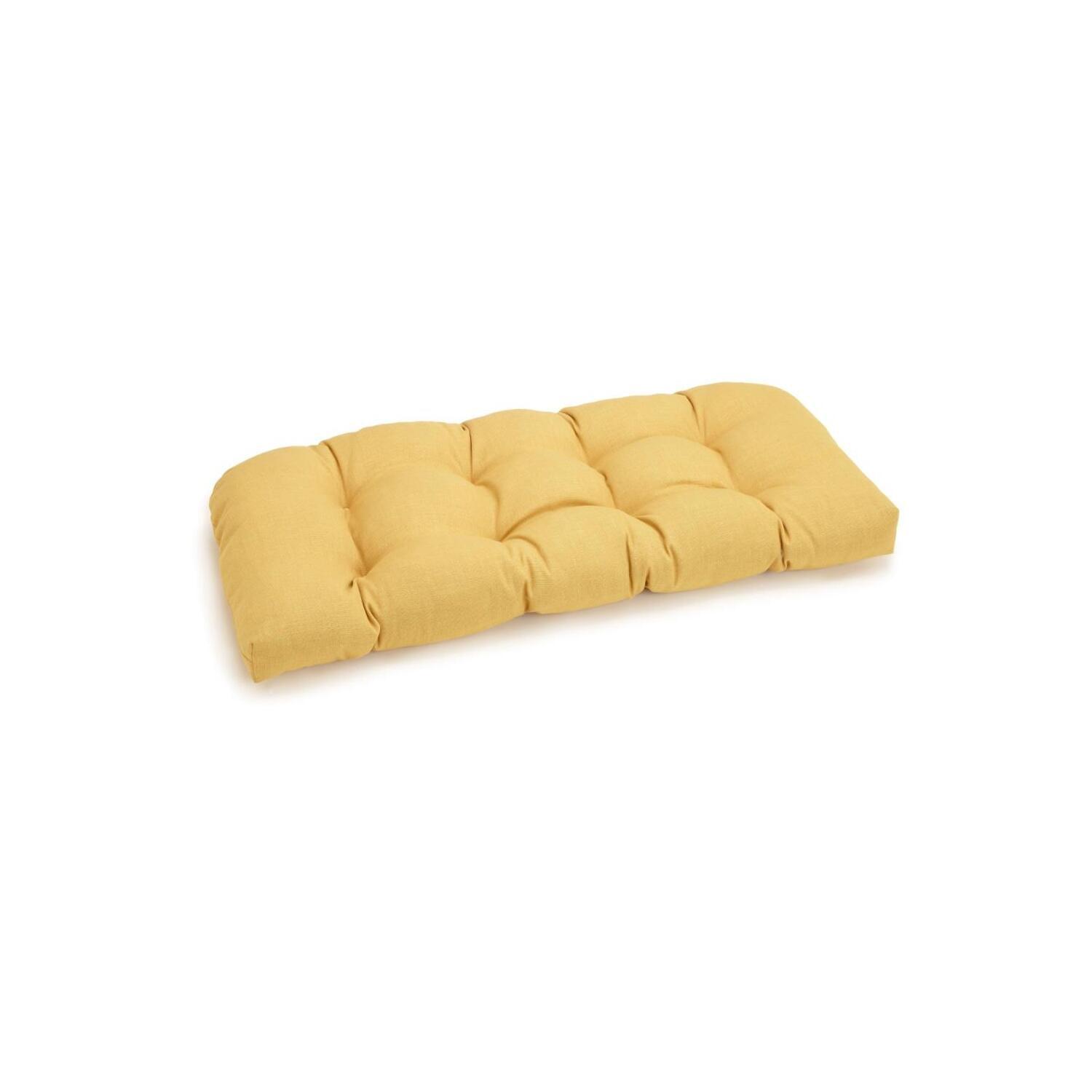 Lemon Bliss 42" x 19" U-Shaped Outdoor Tufted Settee Cushion