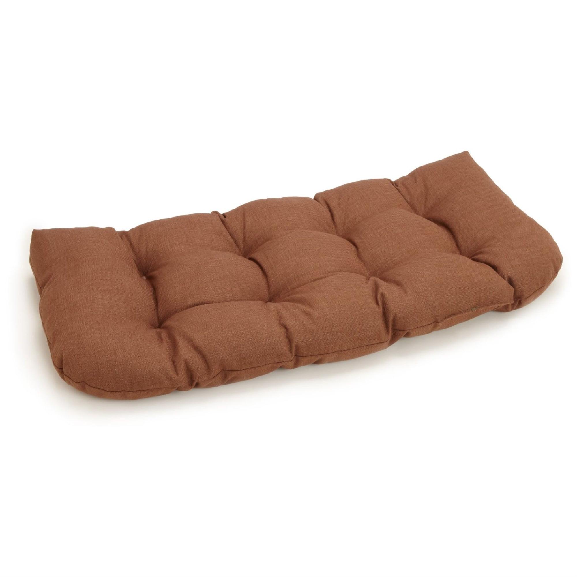 Blazing Needles 42-inch by 19-inch U-Shaped Solid Spun Polyester Tufted Settee/Bench Cushion-Color:Mocha