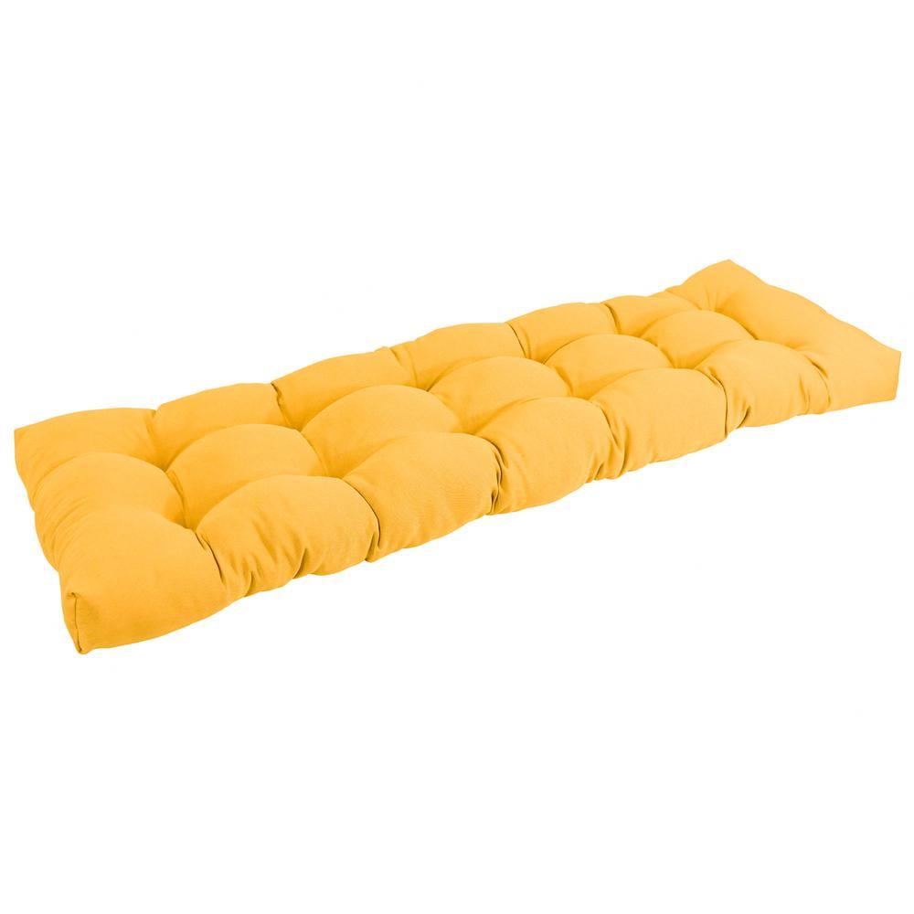 Blazing Needles 55-inch by 19-inch Tufted Solid Twill Bench Cushion - Sunset