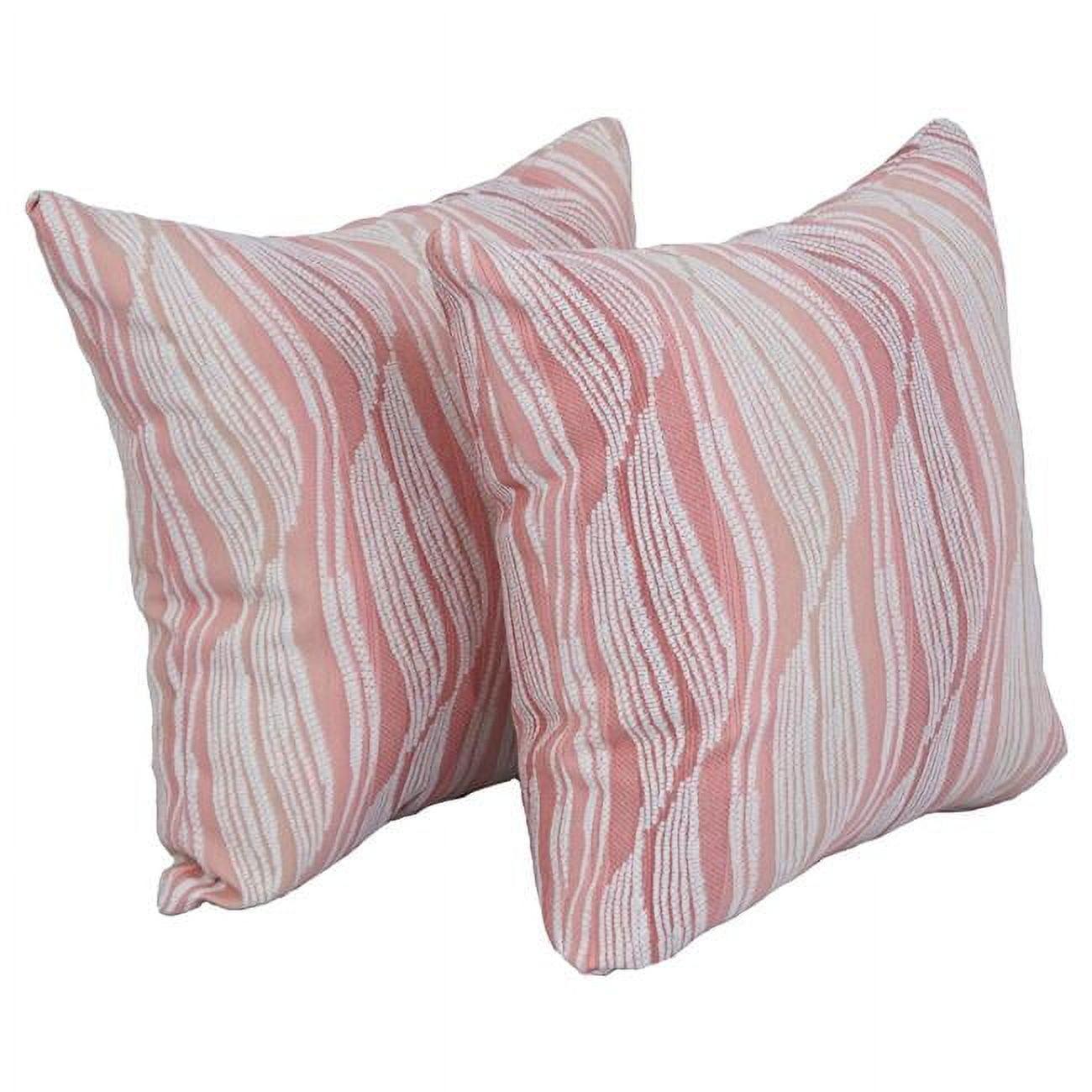 Clove Blush 17" Jacquard Throw Pillows with Inserts, Set of 2