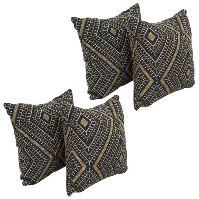 Geometric Linen Reversible Throw Pillow (Set of 4)