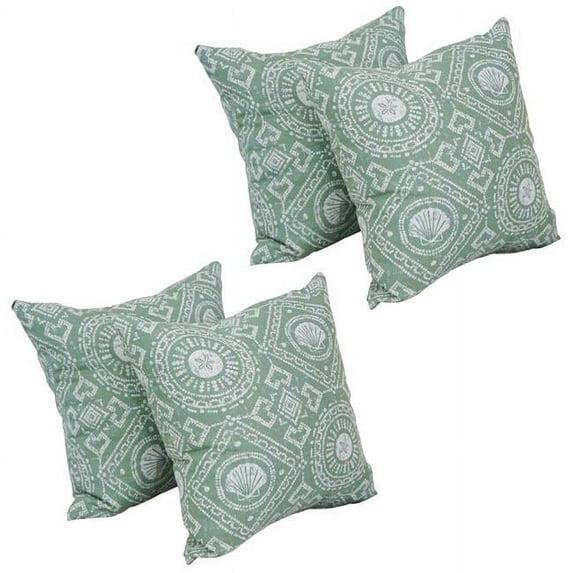 Blazing Needles Geometric Reversible Throw Pillow (Set of 4)