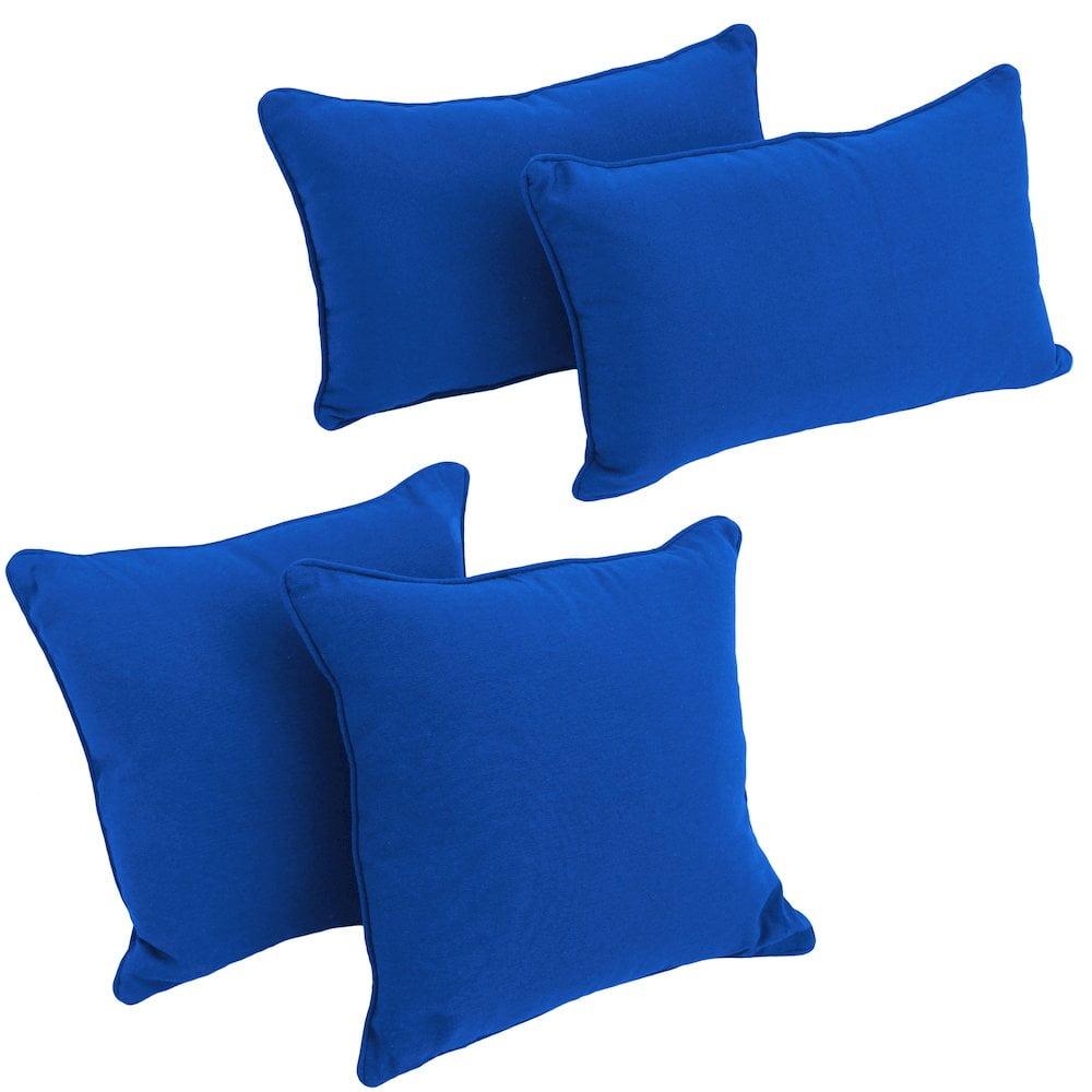 Cotton Blend Reversible Throw Pillow