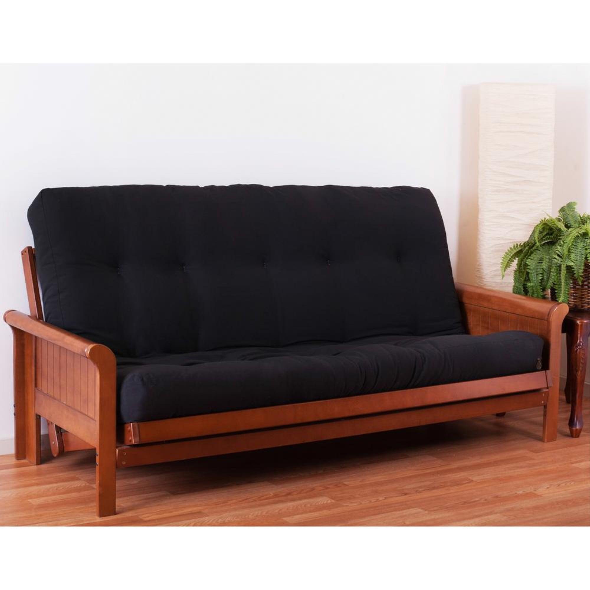 Blazing Needles Renewal 7-inch Twill Full-size Futon Mattress - Black