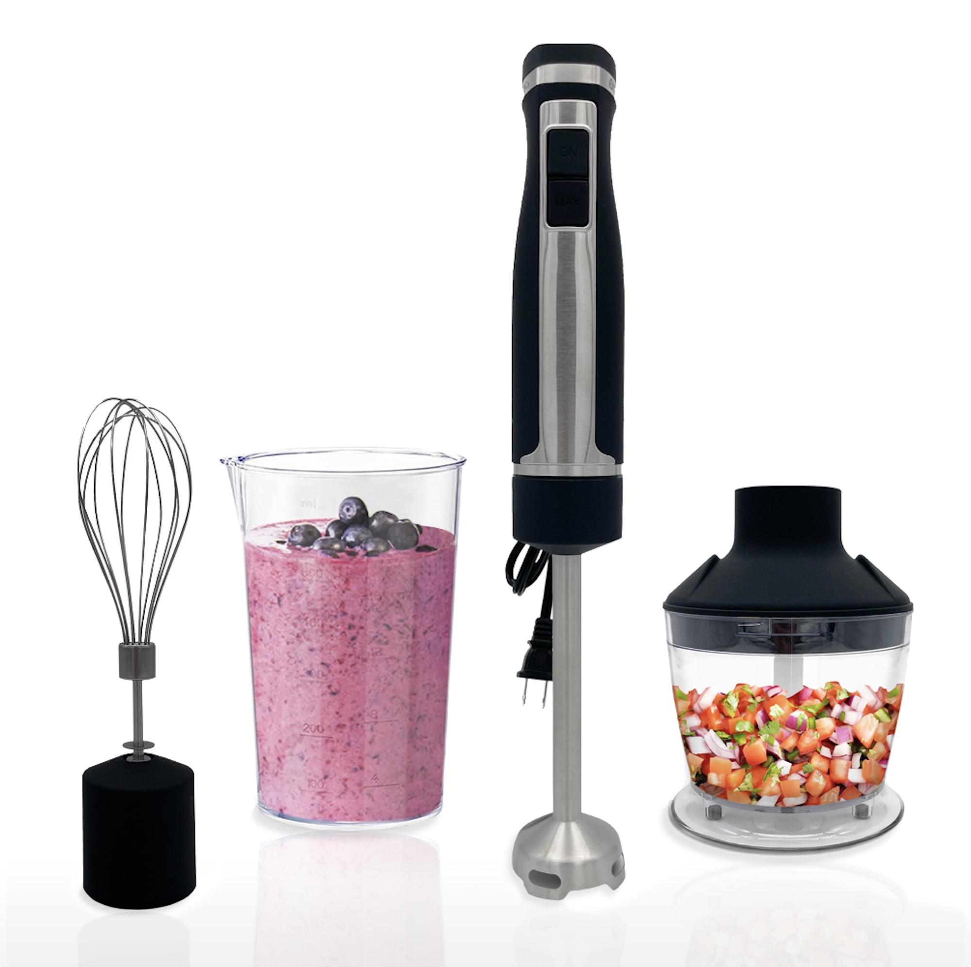 Stainless Steel 20-Speed Immersion Blender Set with Attachments