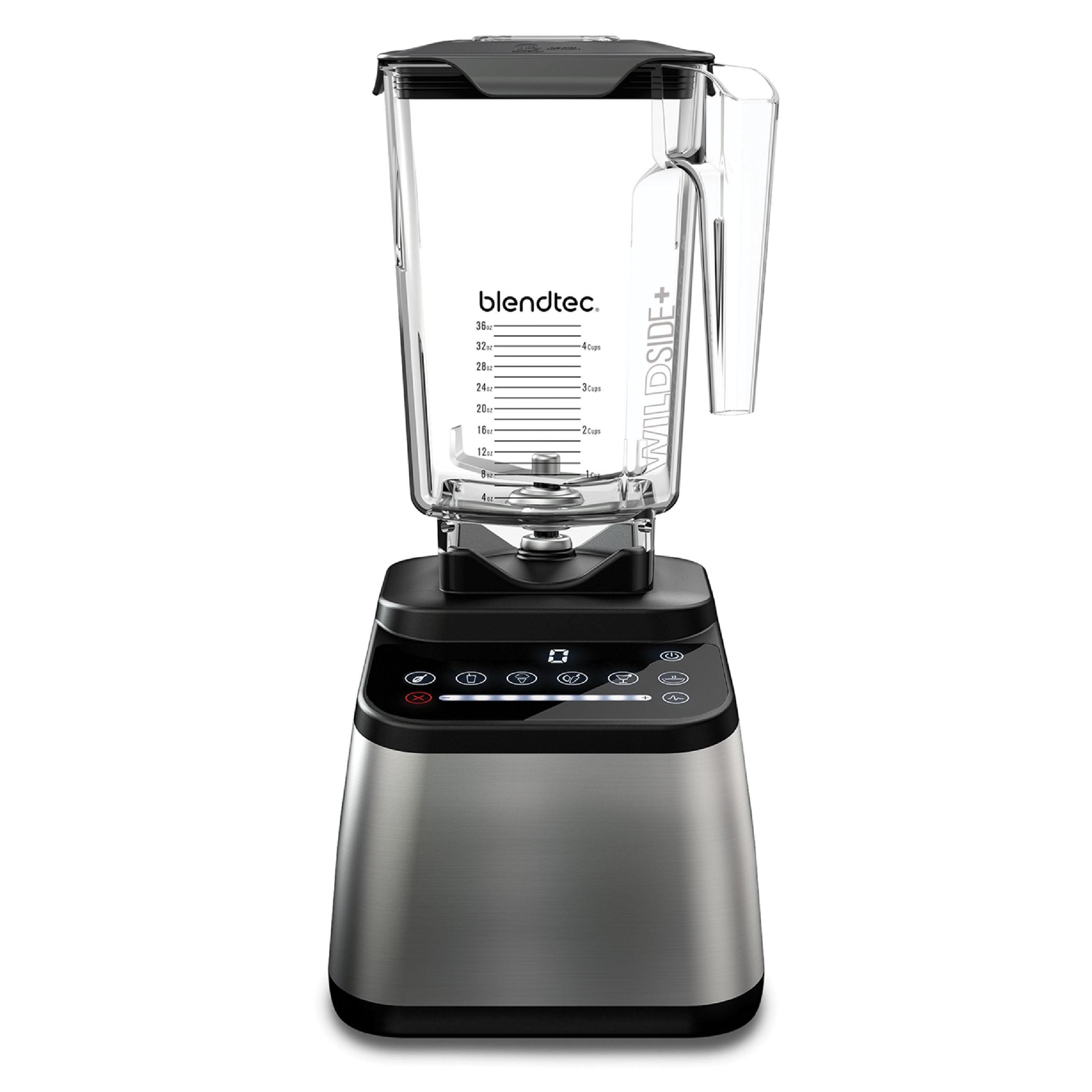 Blendtec Original Designer Series Blender and 90 oz WildSide+ Jar - Kitchen Blender Bundle - Stainless Steel