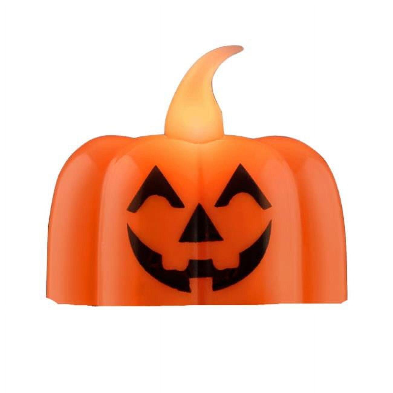 Golden Warm White Flameless Pumpkin Tealight Candle