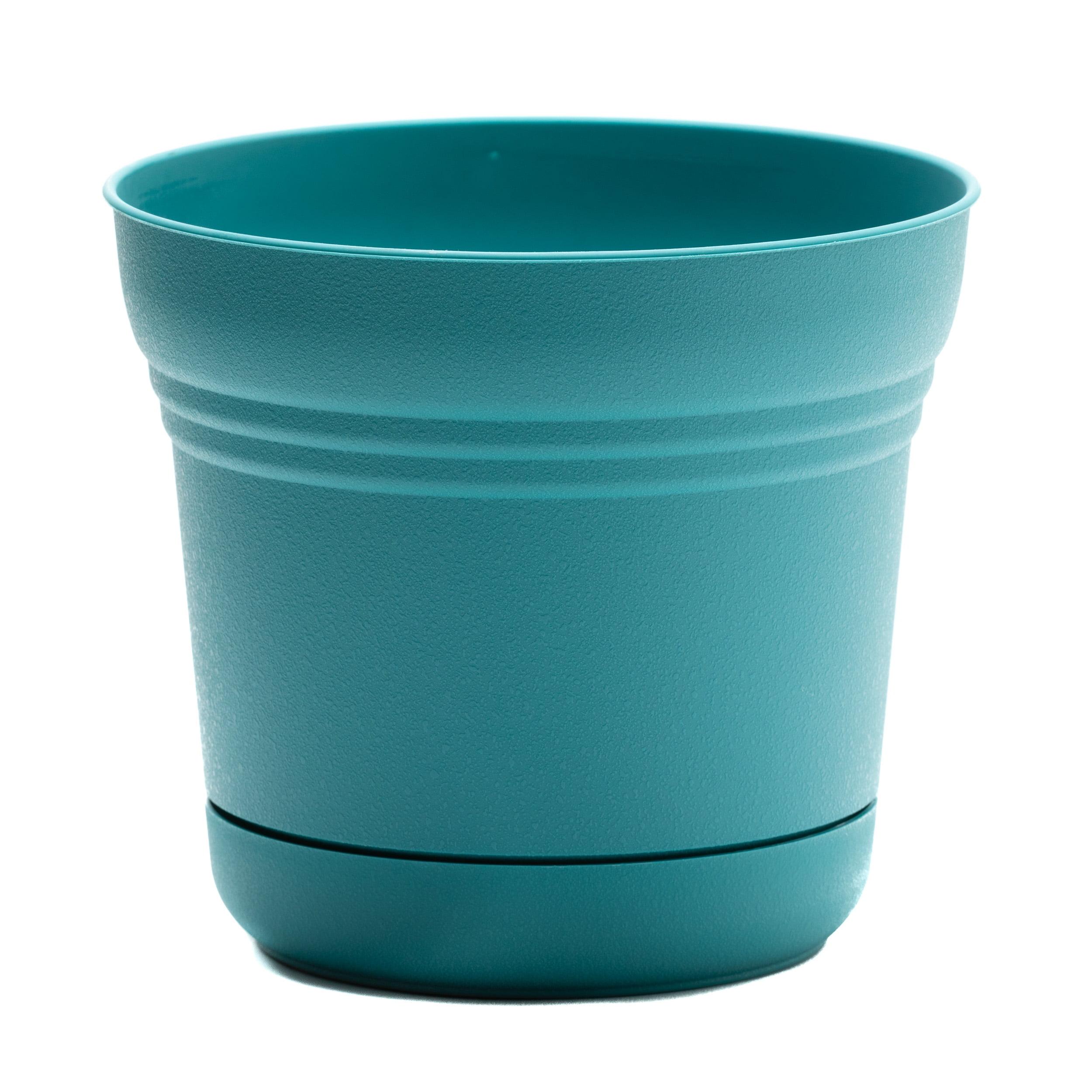 Bermuda Teal 10" Classic Round Planter with Saucer