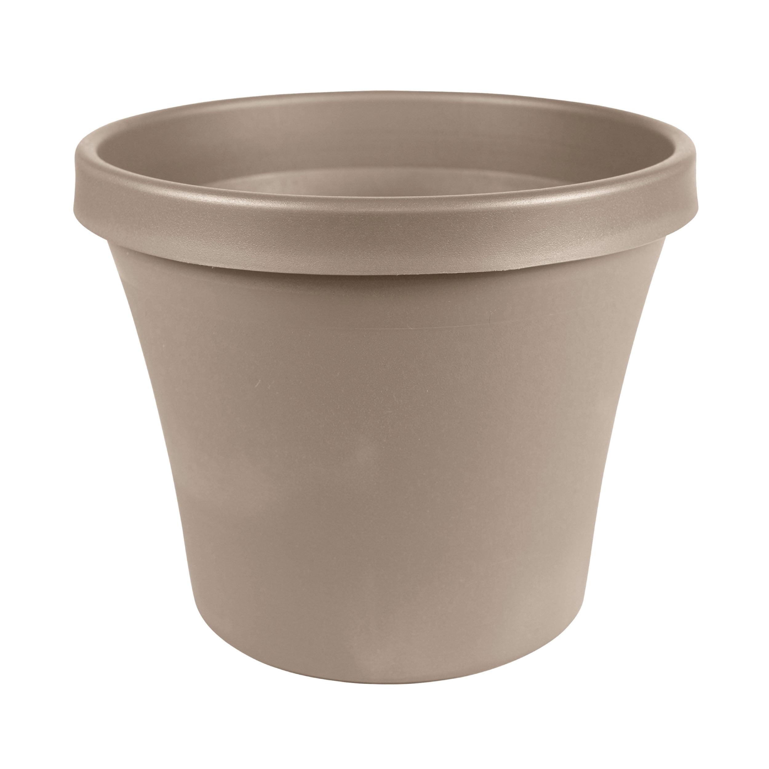 Bloem Terra Plastic Pot Planter, Pebble Stone, 10in