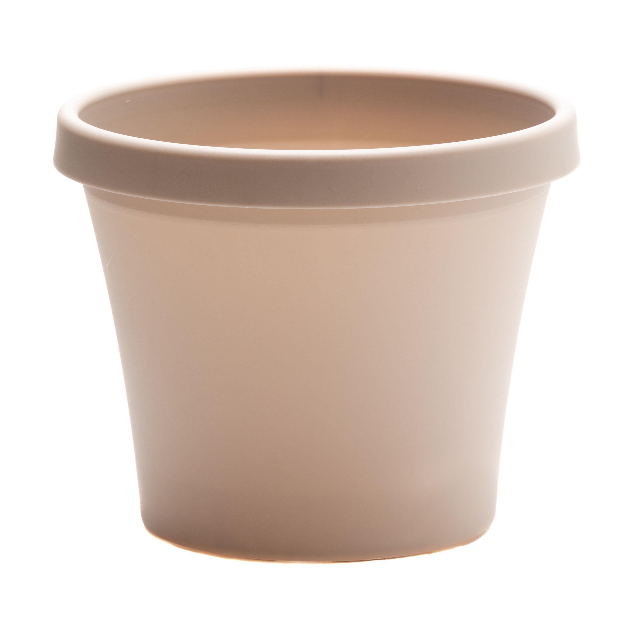 Bloem Terra Plastic Pot Planter, Pebble Stone, 10in