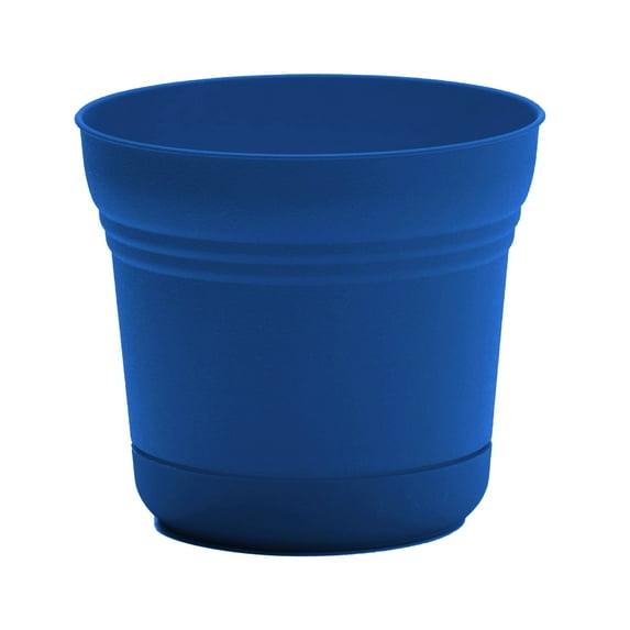 Bloem Saturn 12 in. D Plastic Planter Blue