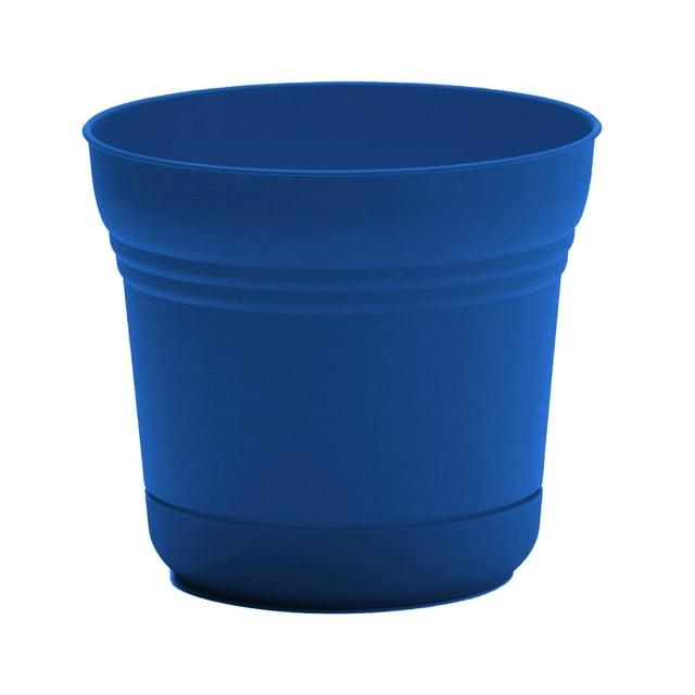 Bloem Saturn 12 in. D Plastic Planter Blue