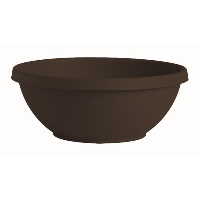 Bloem 14-in Terra Round Resin Planter Bowl - Black