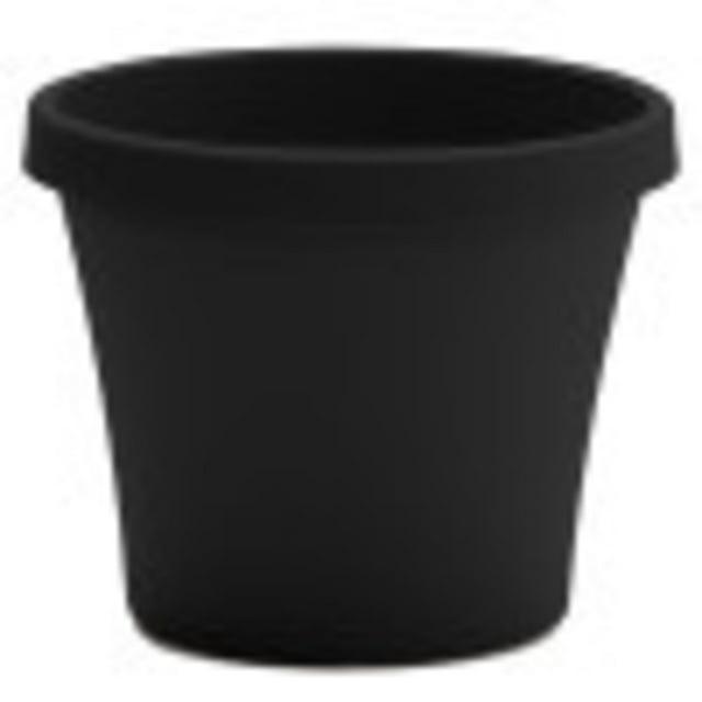 Bloem 14-in Terra Round Resin Planter - Black (Saucer Not Included)