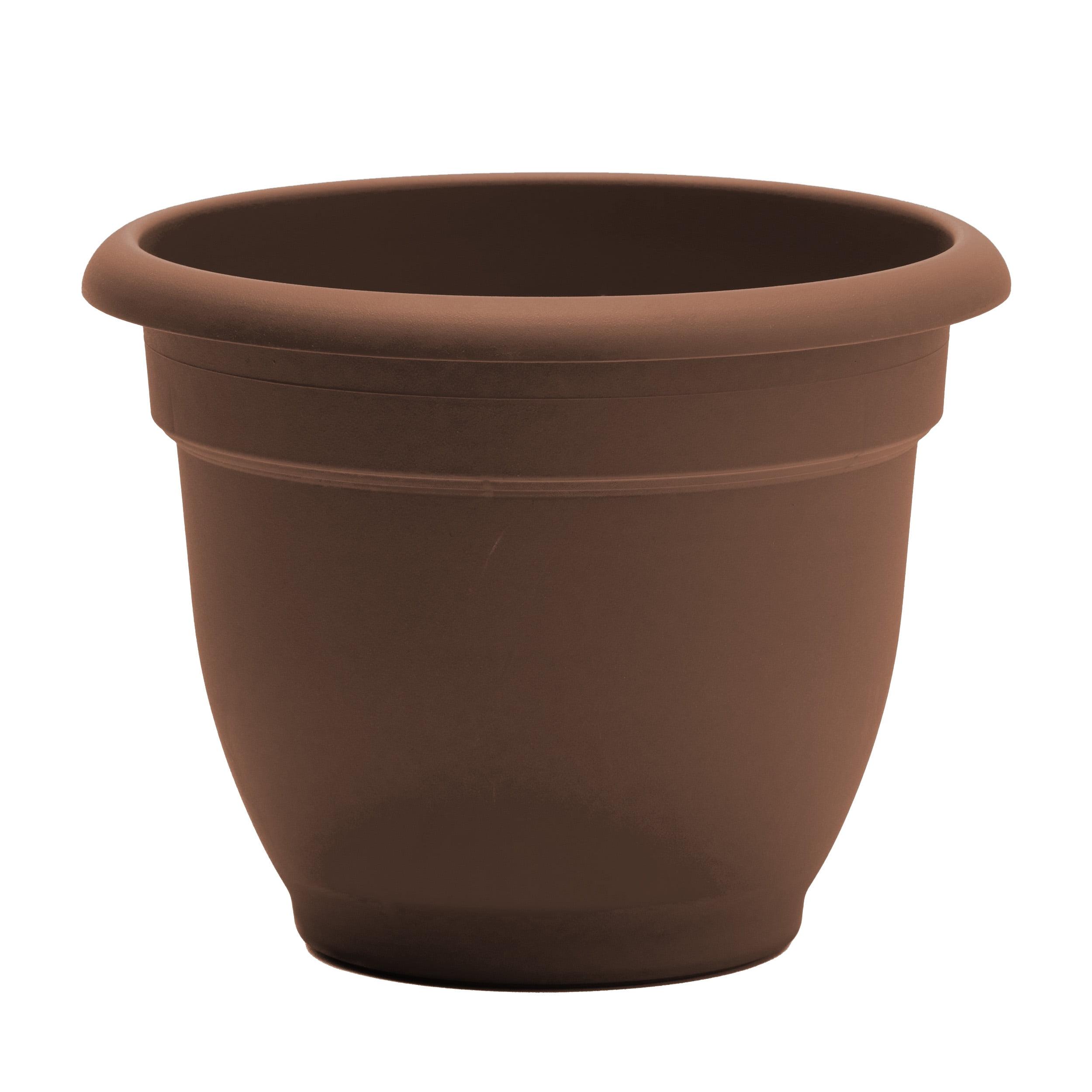 Ariana 16" Chocolate Resin Self-Watering Planter for Indoor & Outdoor