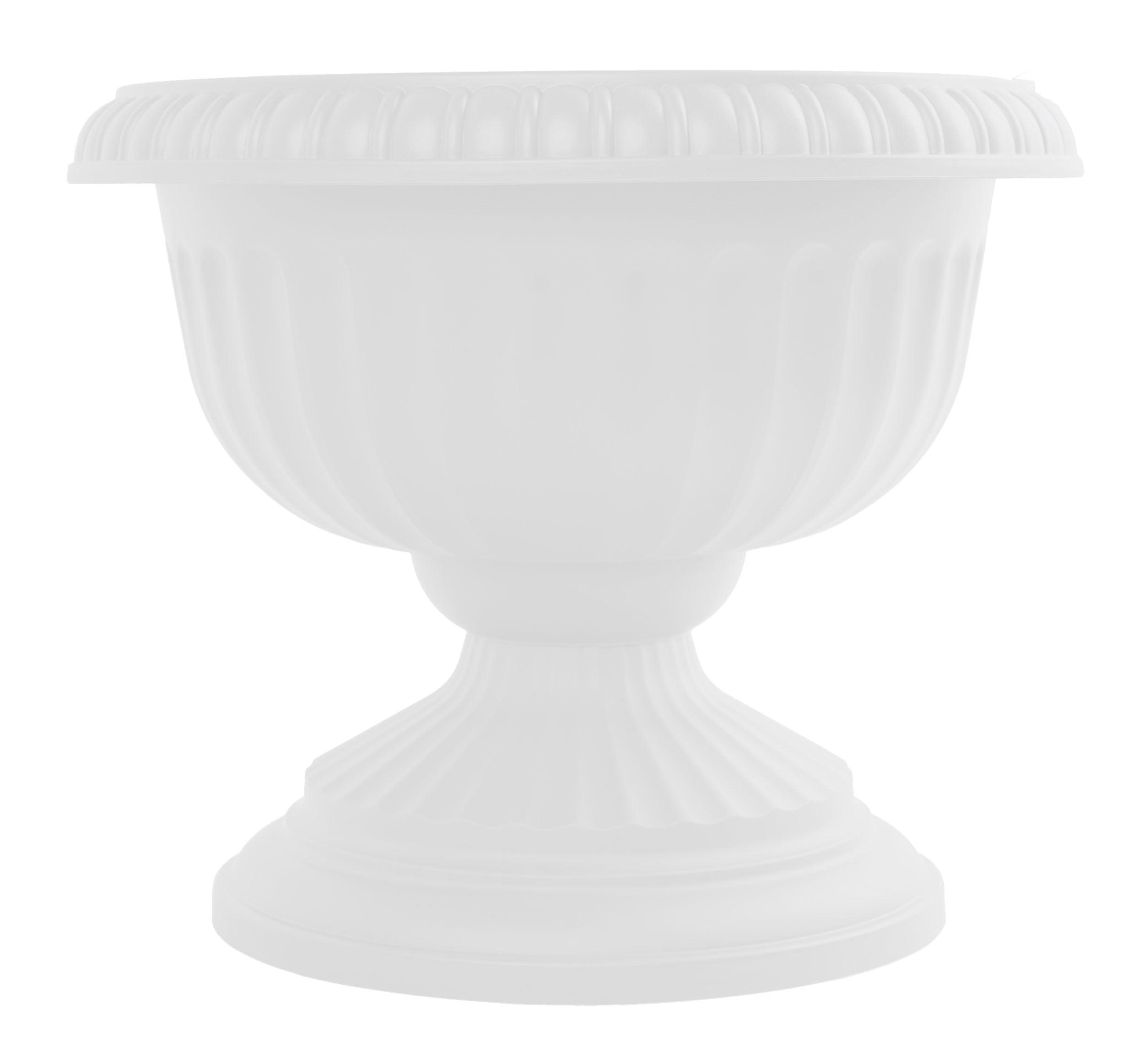 Casper White 18-inch Resin Grecian Urn Planter