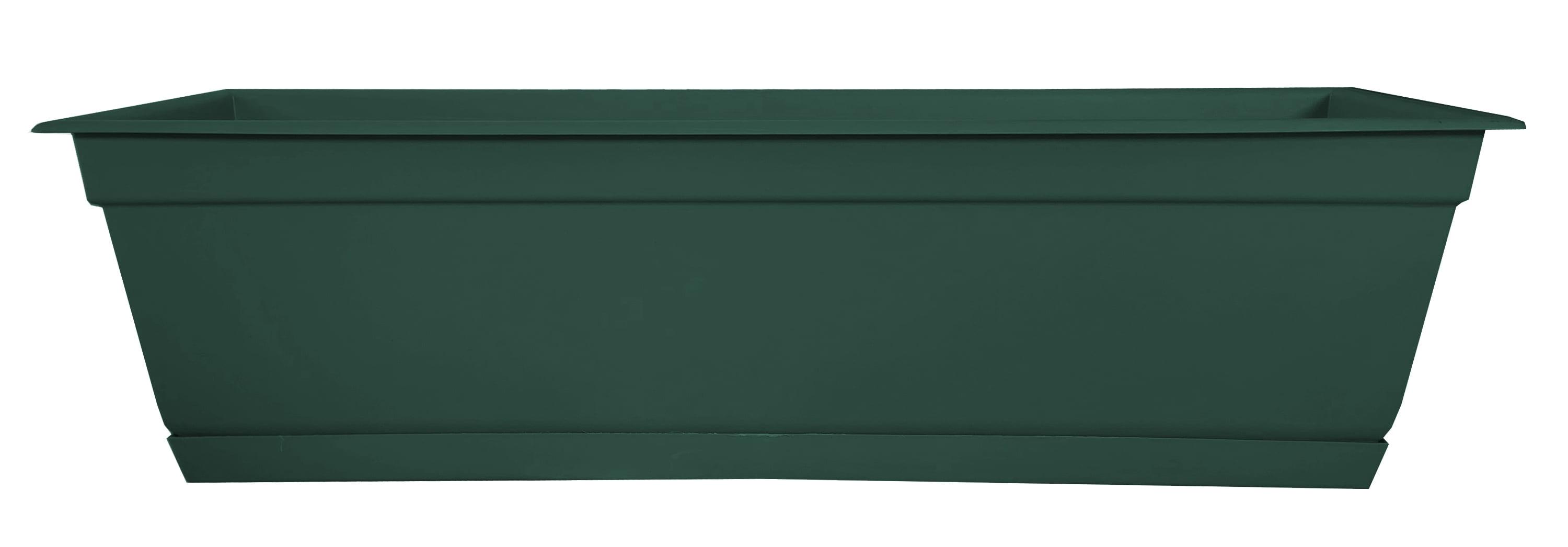 Bloem Dayton 6.87 in. H X 24 in. W Plastic Ocean Series Window Box Turtle Green