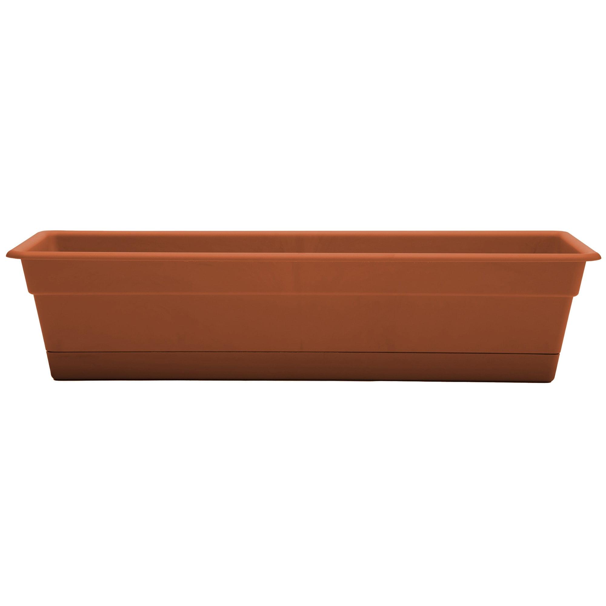 Bloem 24-in Wide Dura Cotta Resin Window Box Planter - Terra Cotta Color