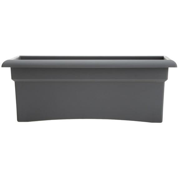 Bloem 26"x11" Veranda Rectangular Window Deck Box Planter Charcoal
