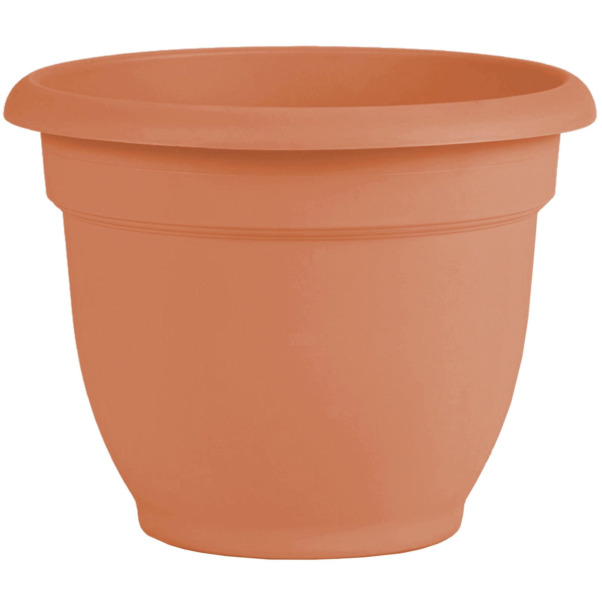 Ariana Planter, Plastic, Self-Watering, Bell Shape, Terra Cotta, 12-In.