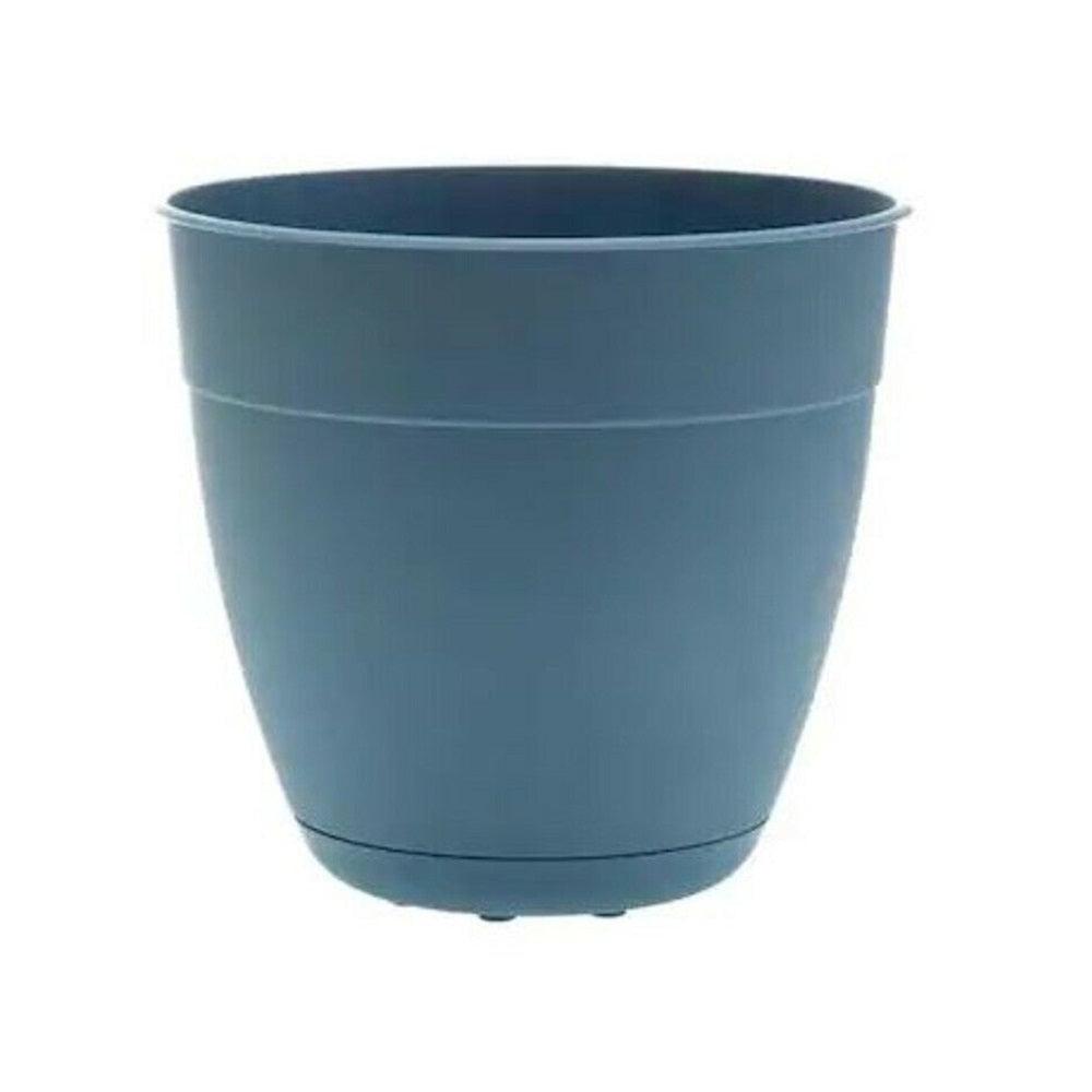 Bloem Dayton 7.5 in. H X 8 in. D Plastic Planter Ocean Blue